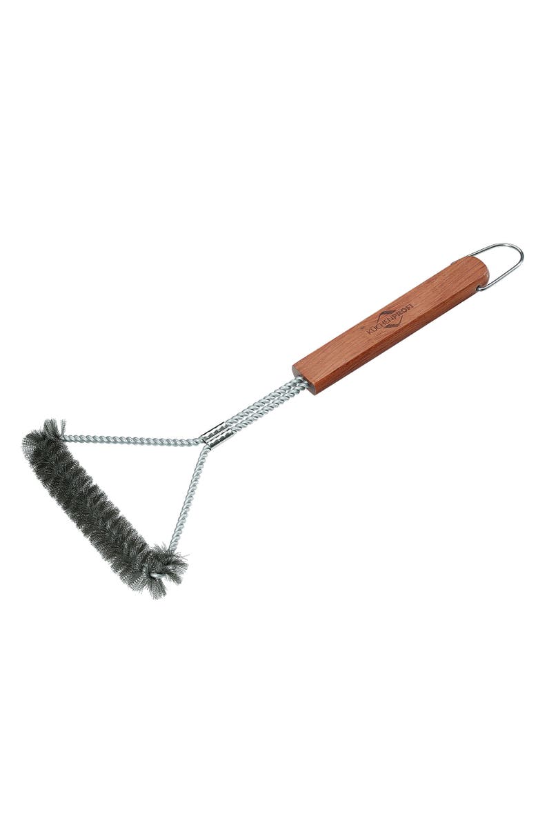 Kuchenprofi Heavy Duty Texas BBQ Brush, Stainless Steel, 15.5 x 6.25 x 1, Main, color, Silver