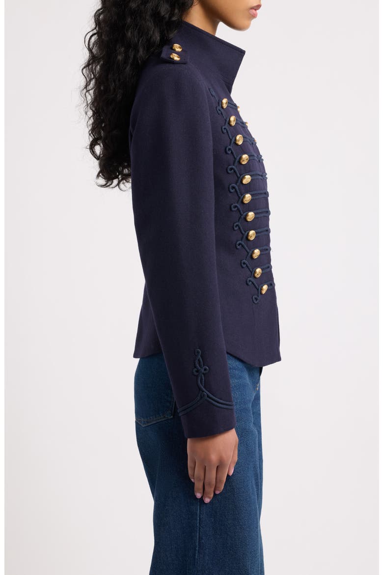 Napoleon Military Wool Blend Jacket, Alternate, color, NAVY