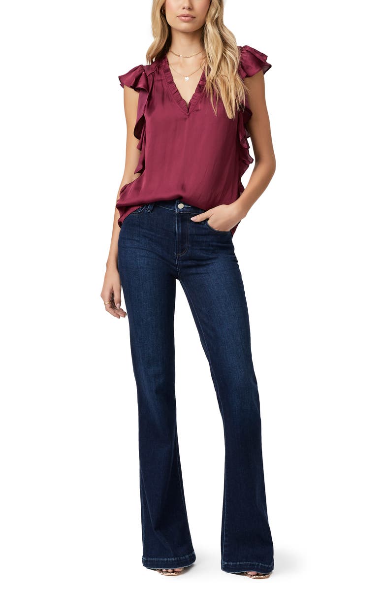 PAIGE Genie Ruffle Satin Blouse, Alternate, color, 