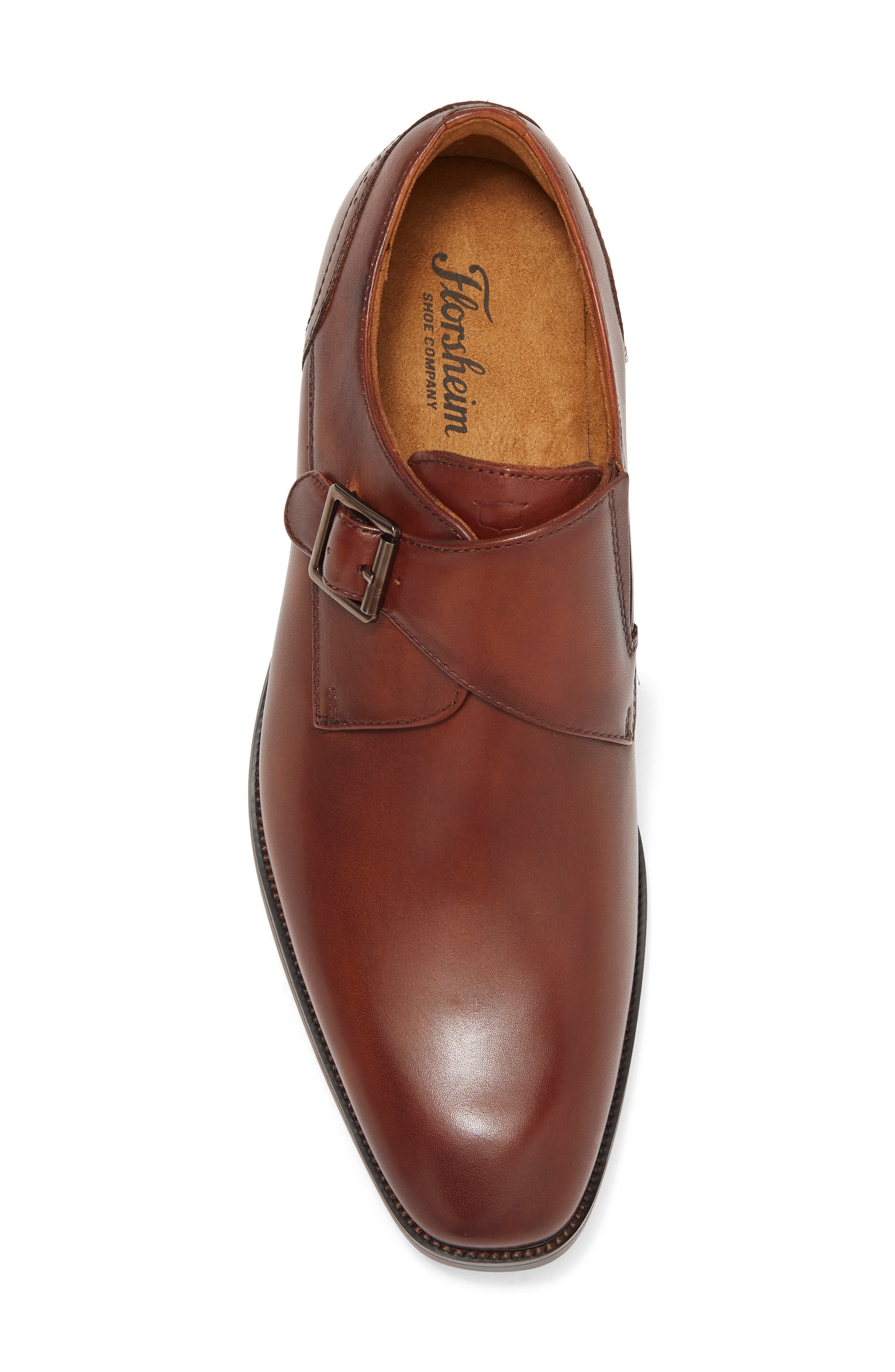 Ravello Leather Monk Strap Shoe, Alternate, color, COGNAC