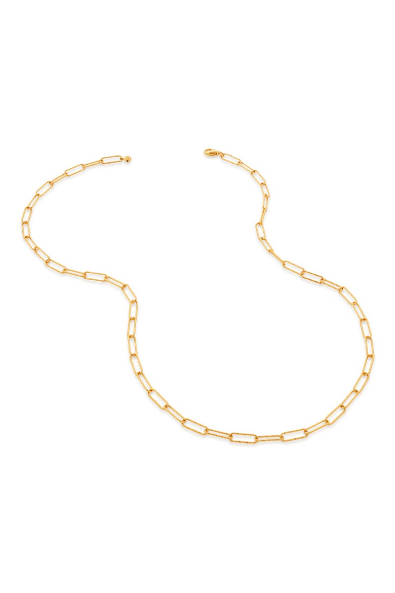Alta Textured Chain Link Necklace, Main, color, YELLOW GOLD