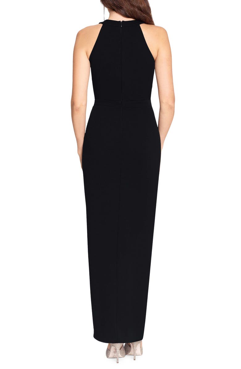 Xscape Evenings Xscape Tulip Hem Sleeveless Crepe Gown, Alternate, color,