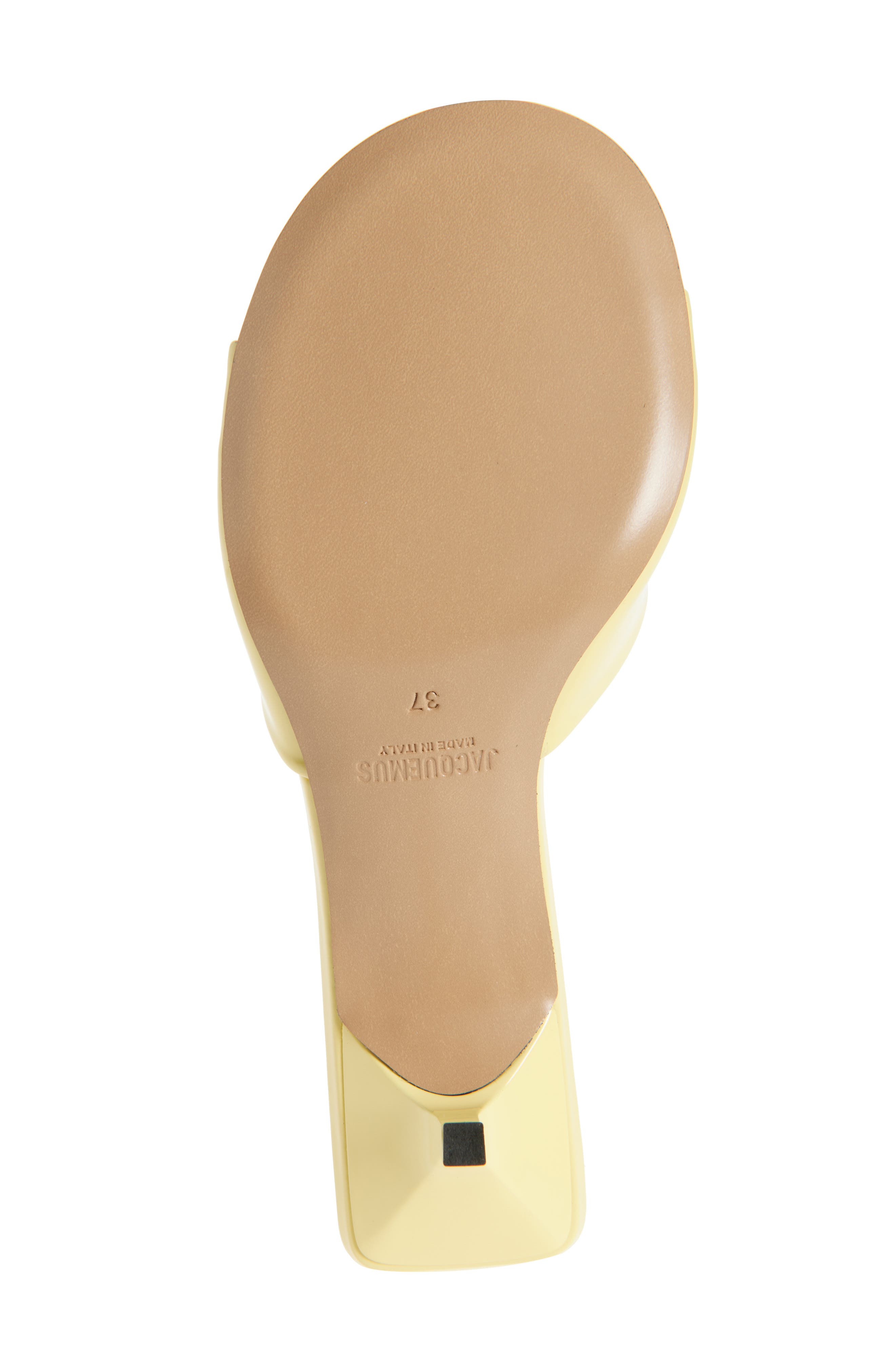Jacquemus Les Mules Cubisto Sandal, Alternate, color, Light Yellow 210