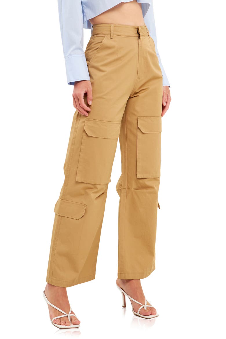 Wide Leg Cargo Pants, Alternate, color, CAMEL