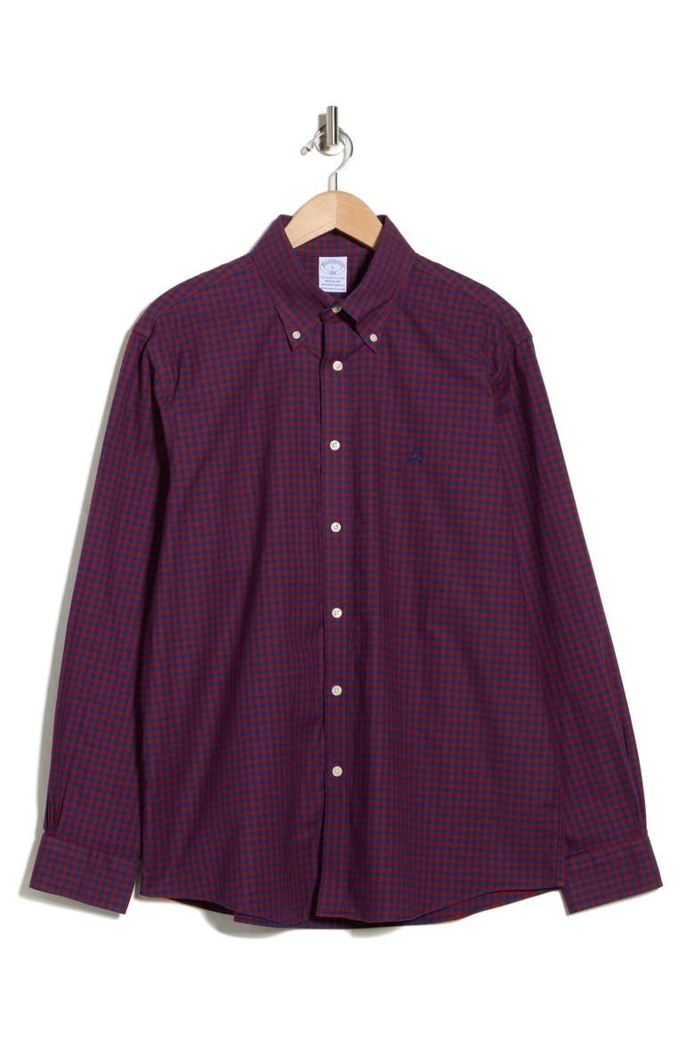 Brooks Brothers Regular Fit Non-Iron Oxford Button-Down Shirt, Main, color, Cordovan
