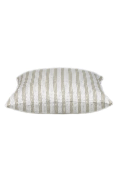 Parkland Collection Stripe Textured Cotton Pillow In White