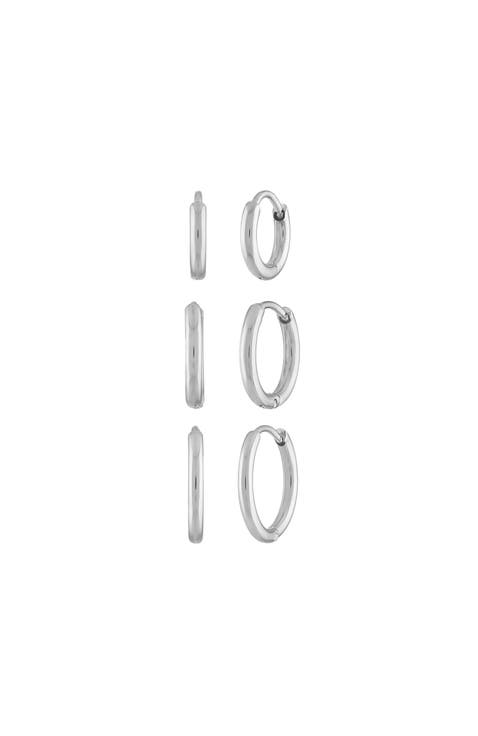 Set of 3 Huggie Hoops