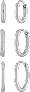 BEN ONI Set of 3 Huggie Hoops