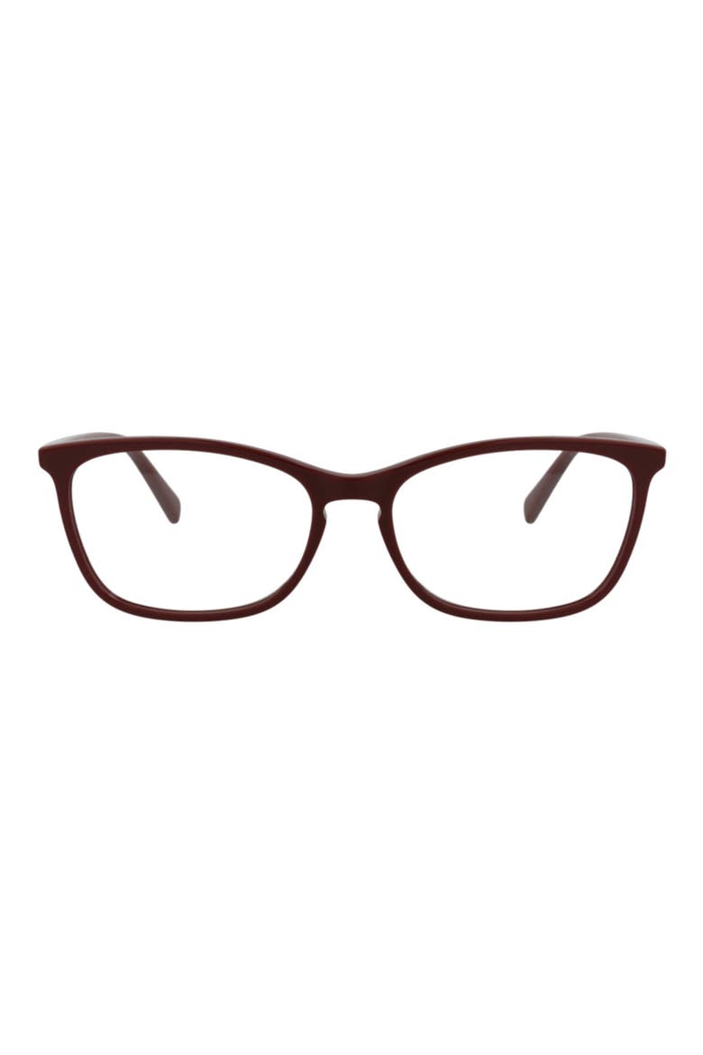 53mm Cat Eye Optical Glasses, Main, color, BURGUNDY BURGUNDY TRANSPARENT