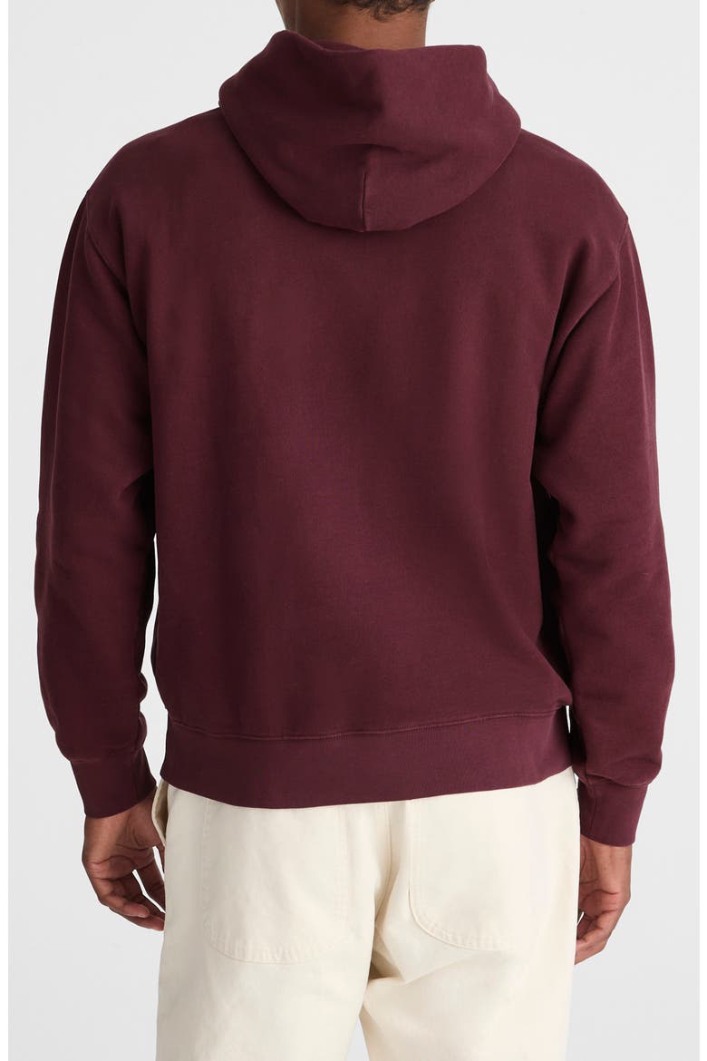 Woodland Brushed Terry Hoodie, Alternate, color, DARK CRANBERRY