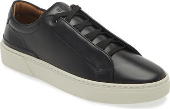 【送料&関税込】Hugo Boss Sneaker gary BOSS - Gary leather low-top trainers with branded lace loop