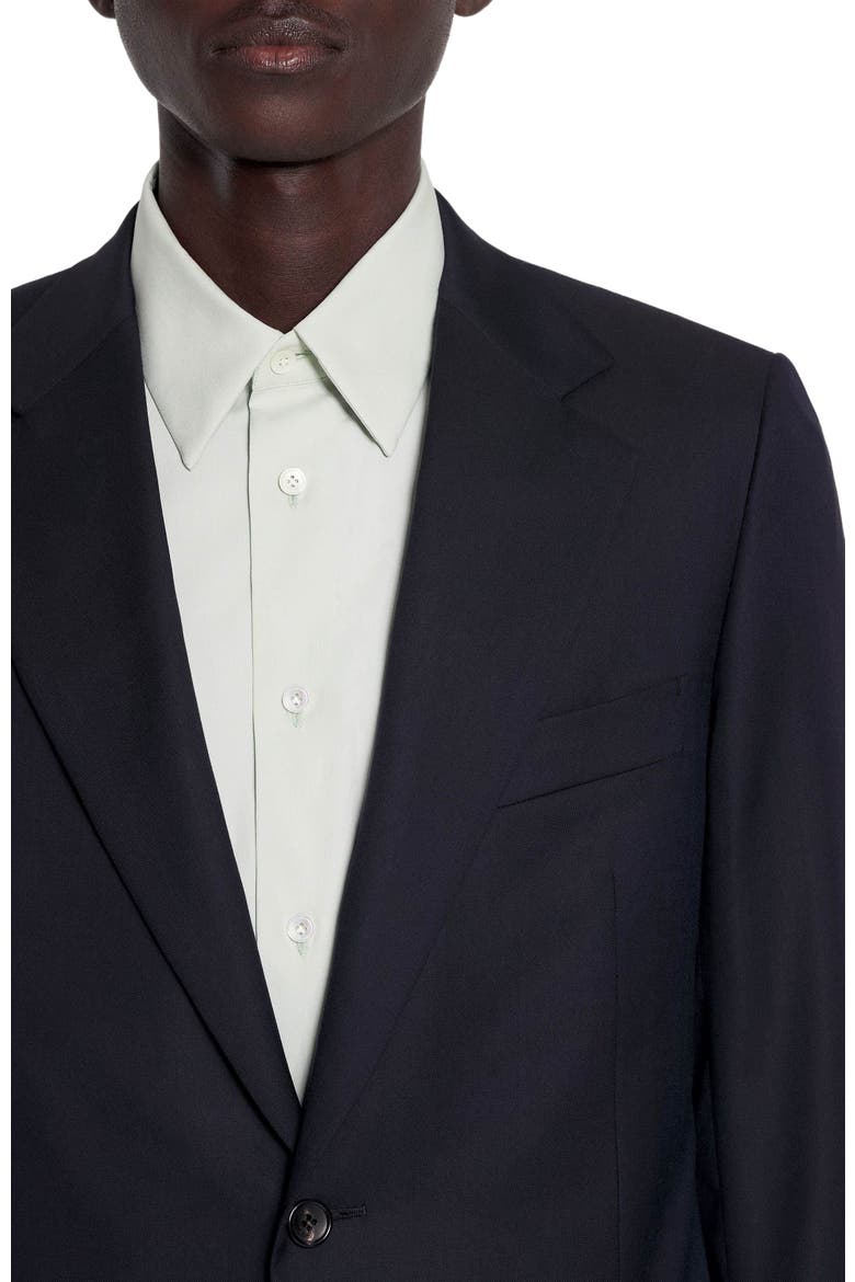 Single-Breasted Flap Pockets Jacket, Alternate, color, NAVY BLUE
