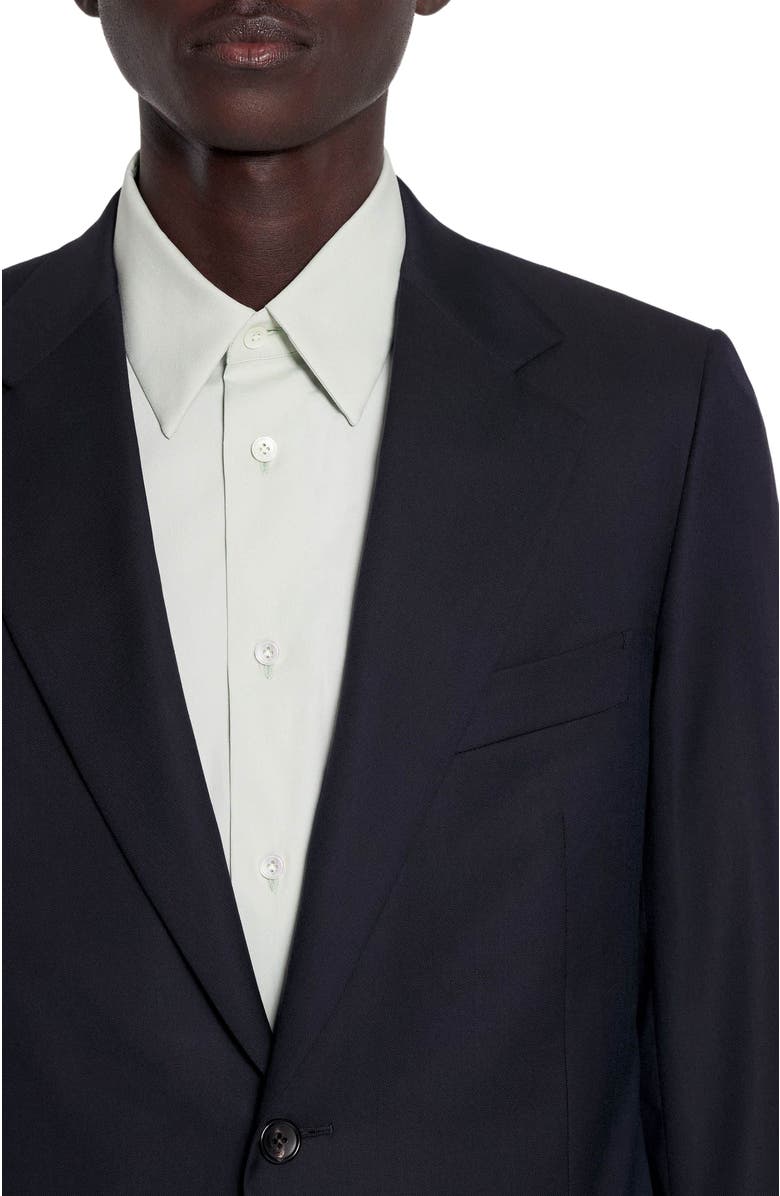 Lanvin Single-Breasted Flap Pockets Jacket, Alternate, color, Navy Blue