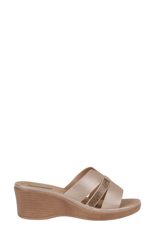 Gc Shoes Francis Wedge Sandal In Gold