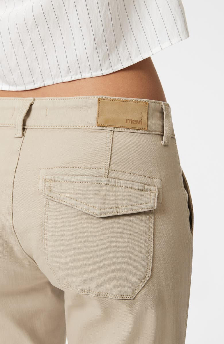 Mavi Jeans Ivy Mid Rise Slim Twill Utility Pants, Alternate, color, Tidal Foam Flex Blue