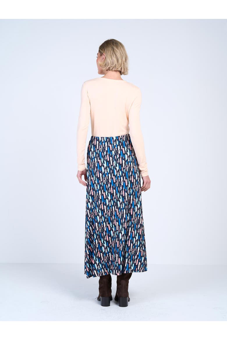 High Waisted Printed Maxi Skirt, Alternate, color, Spring Dash