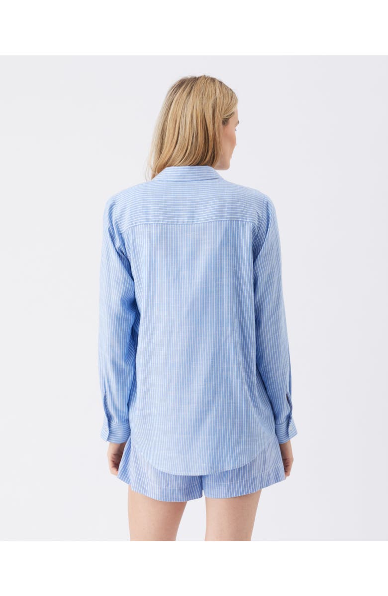 Ripe Maternity Abby Stripe Shirt, Alternate, color, Blue / White