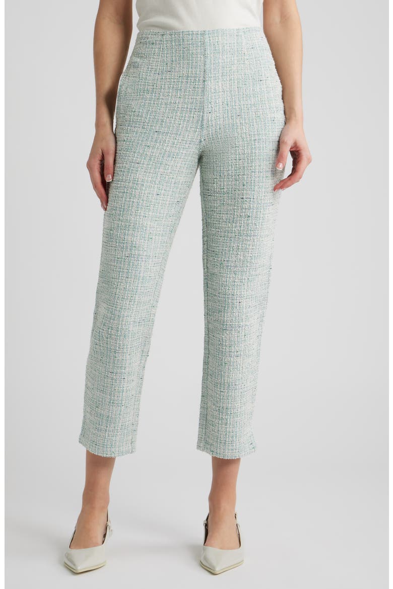 Stretch Bouclé Skimmer Pants, Main, color, MINT