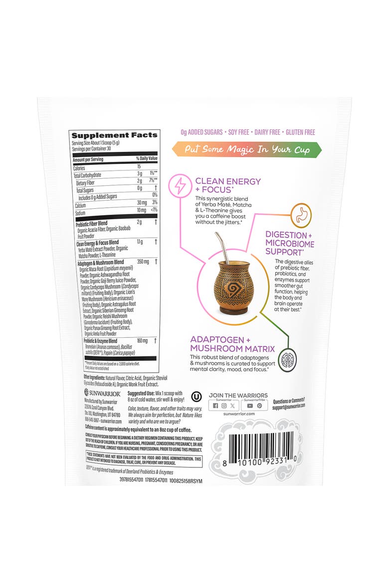 Yerba Mate Energy Powder Drink Mix, Alternate, color, Rainbow Sherbet