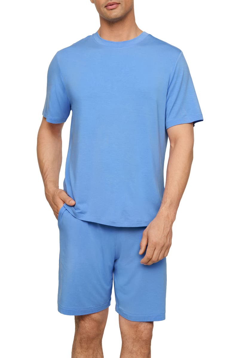 Eberjey Henry Pajama T-Shirt
Shorts Set, Main, color, Cornflower Blue