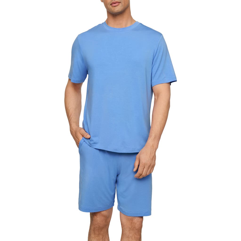 Eberjey Henry Short Pajama Set In Blue