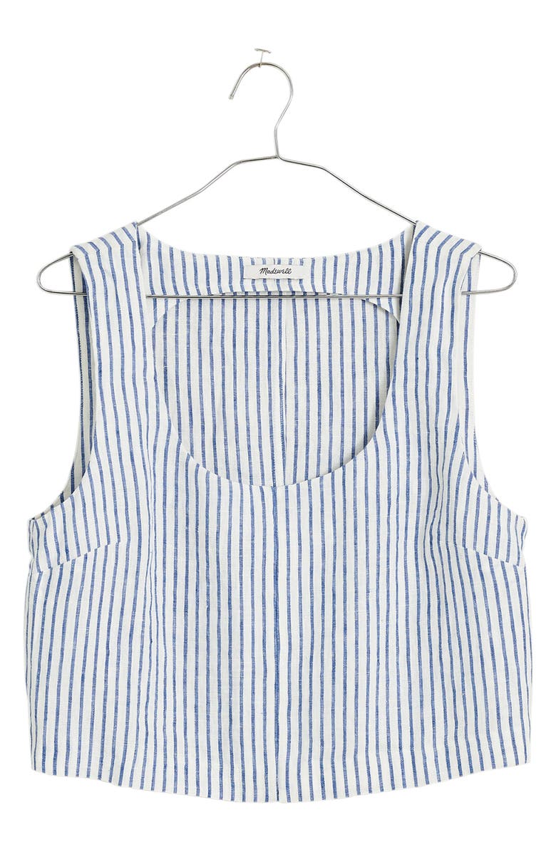 Madewell Stripe Scoop Neck Crop Tank, Alternate, color, 