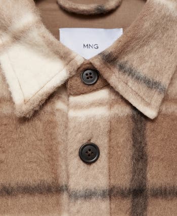 Textured Check Flannel Overshirt