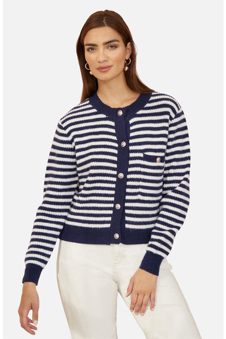 Long Sleeve Knit Relaxed Fit Cardigan, Main, color, Navy
