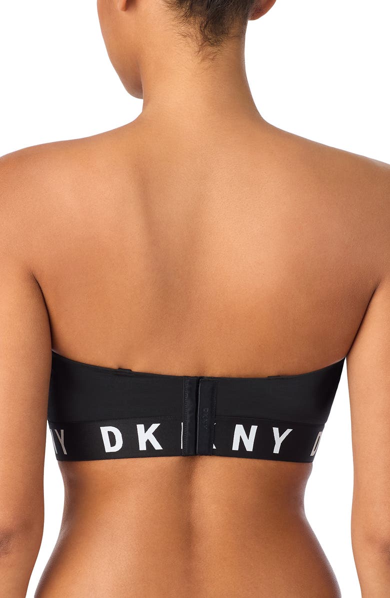 DKNY Cozy Removable Strap Wireless Bra, Alternate, color, Black