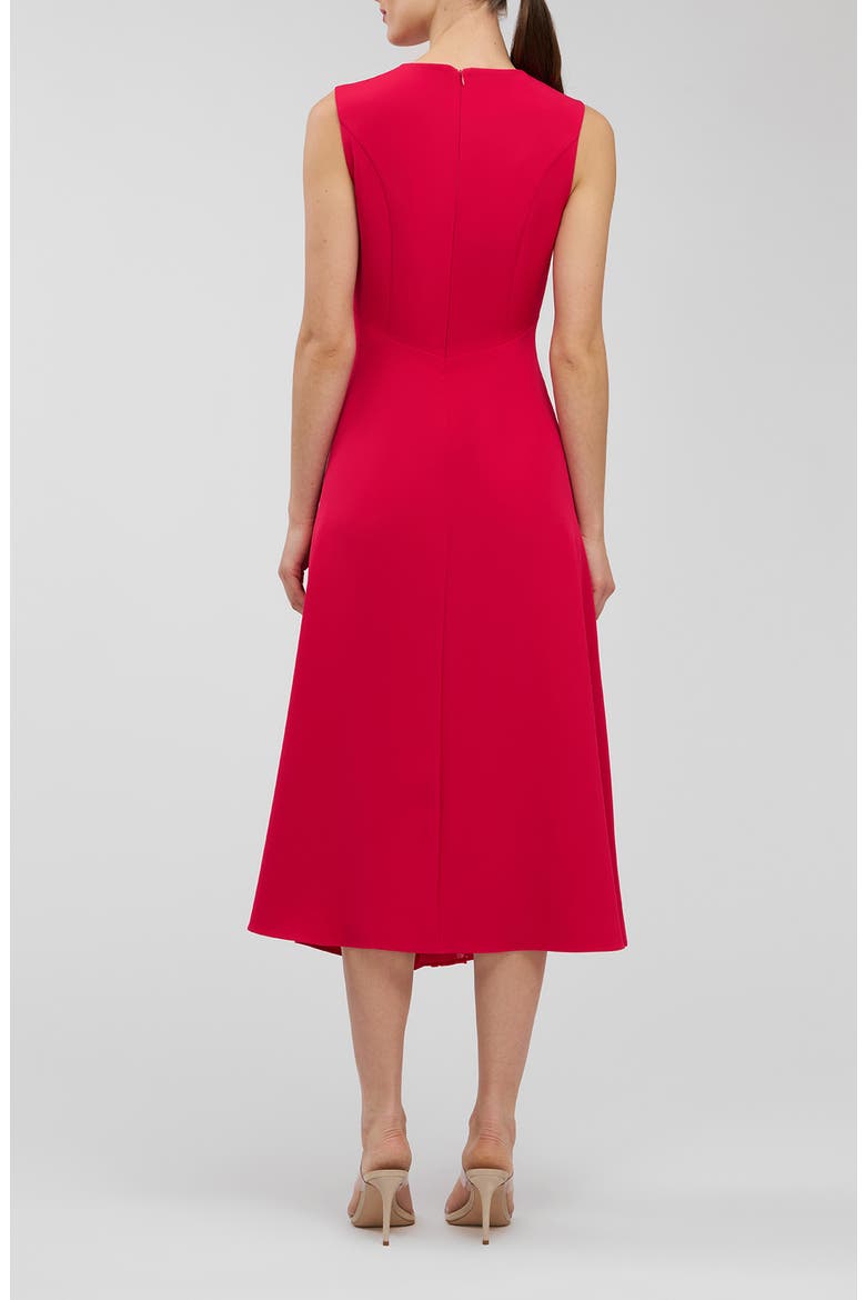 Elliot Chiffon Pleat Detail Cocktail Dress, Alternate, color, LIPSTICK