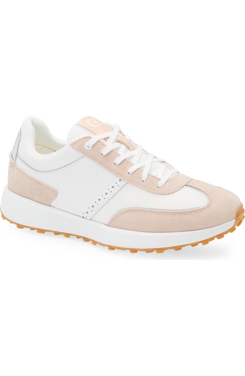 Cole Haan Grand Crosscourt Meadow Runner Sneaker, Main, color, White Mesh/ Cameo Rose Suede