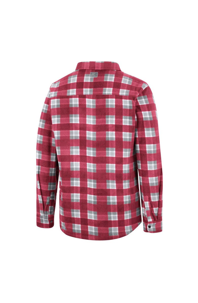 COLOSSEUM Men's Colosseum Red/White Louisville Cardinals Ellis Plaid Full-Snap Shirt Jacket, Alternate, color, 