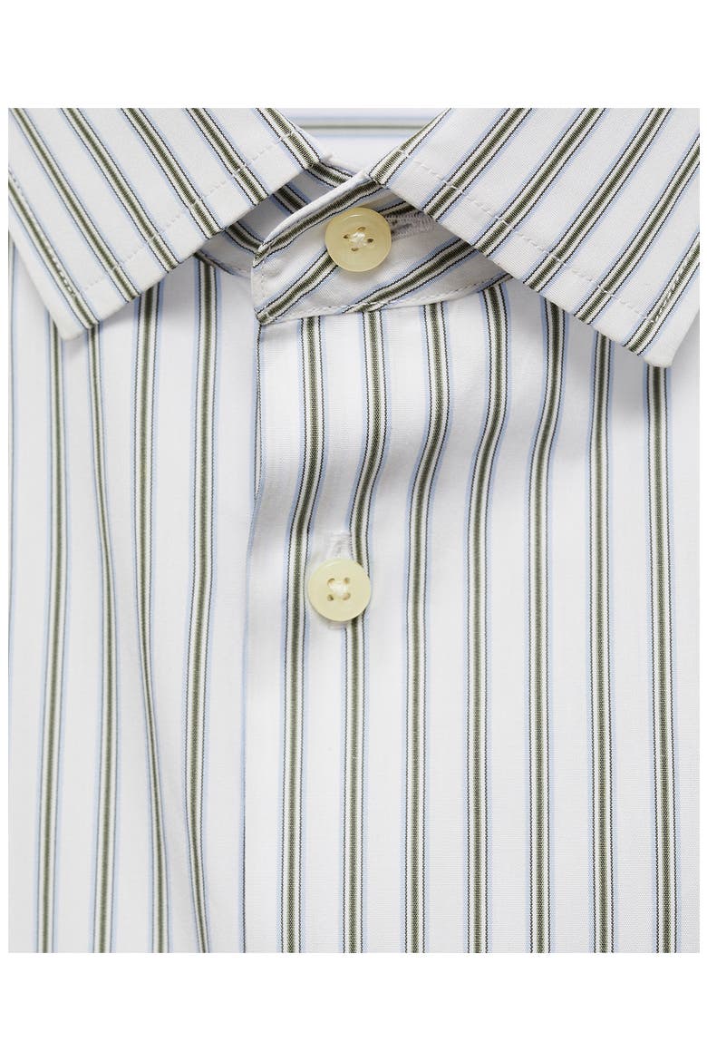 Slim Fit Stripe Button-Up Shirt, Alternate, color, KHAKI/ WHITE