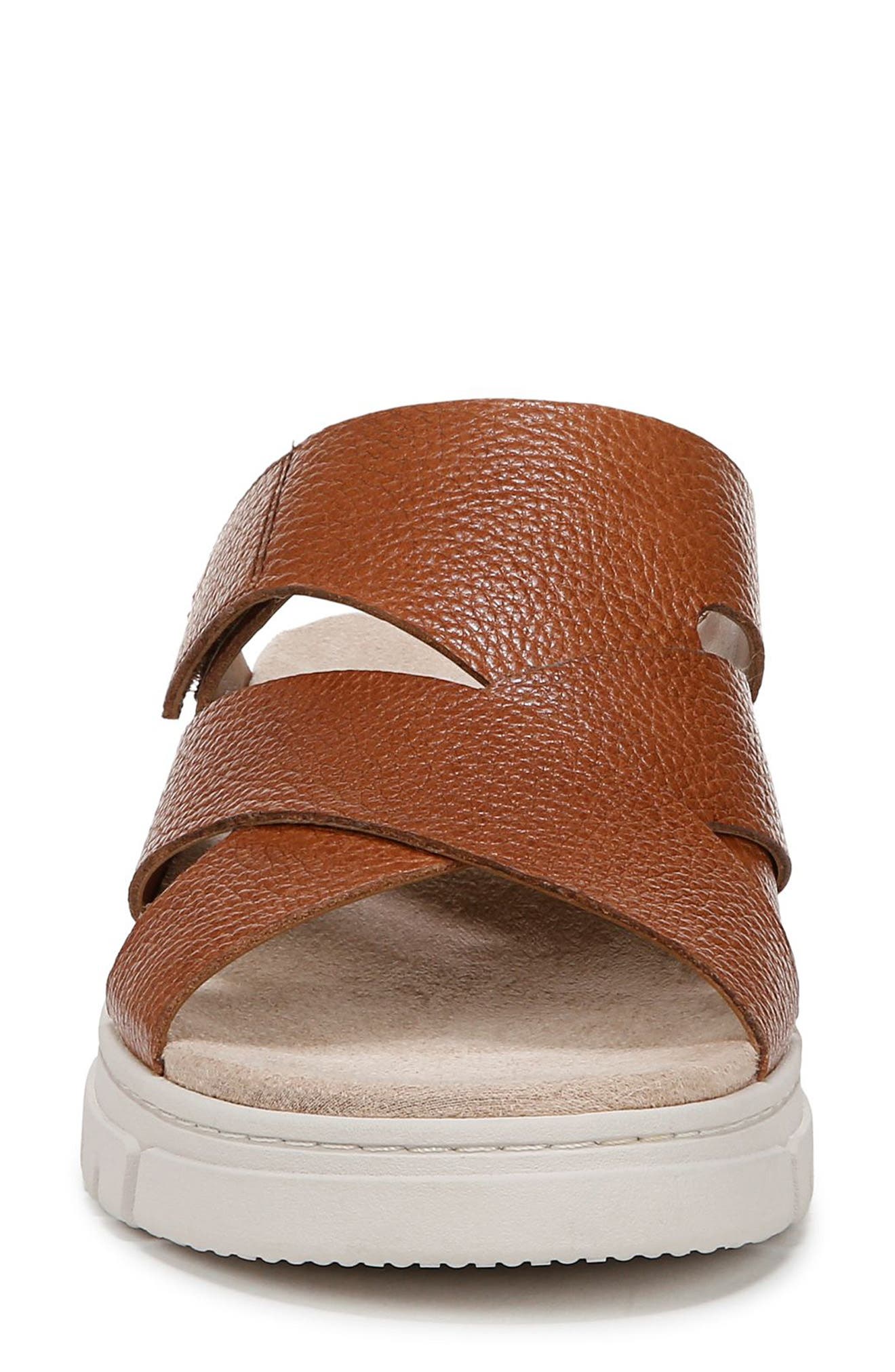 Uptown Sunset Slide Sandal, Alternate, color, TAN LEATHER