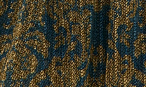 Socialite Printed Long Sleeve Chiffon Minidress In Blue