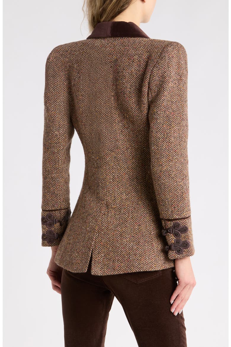 Gable Herringbone Blazer, Main, color, BROWN HERRINGBONE