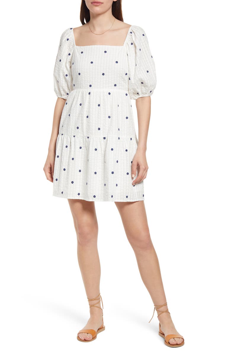 Rails Selene Floral Embroidered Cotton Fit & Flare Dress, Main, color, 