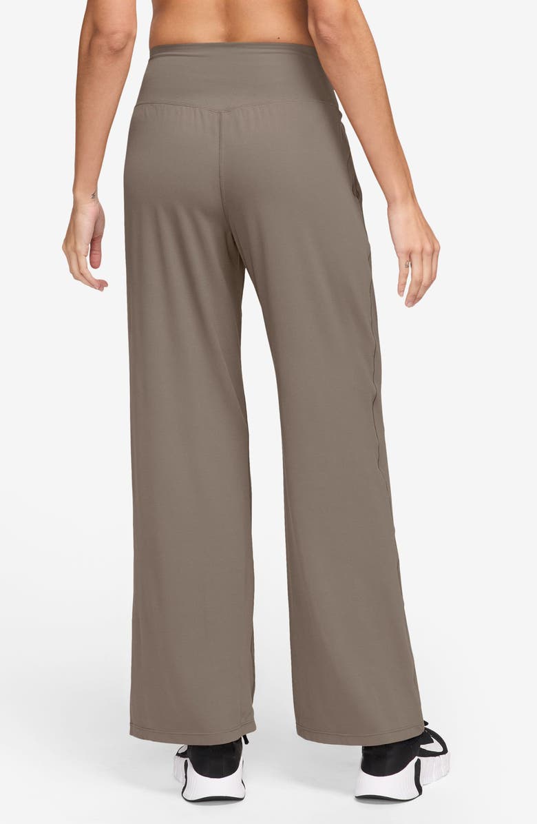 Nike Zenvy Dri-FIT High Waist Wide Leg Pants, Alternate, color, 233 Mink Brown/White