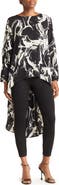 PATRIZIA LUCA Marble Print High-Low Tunic Top
