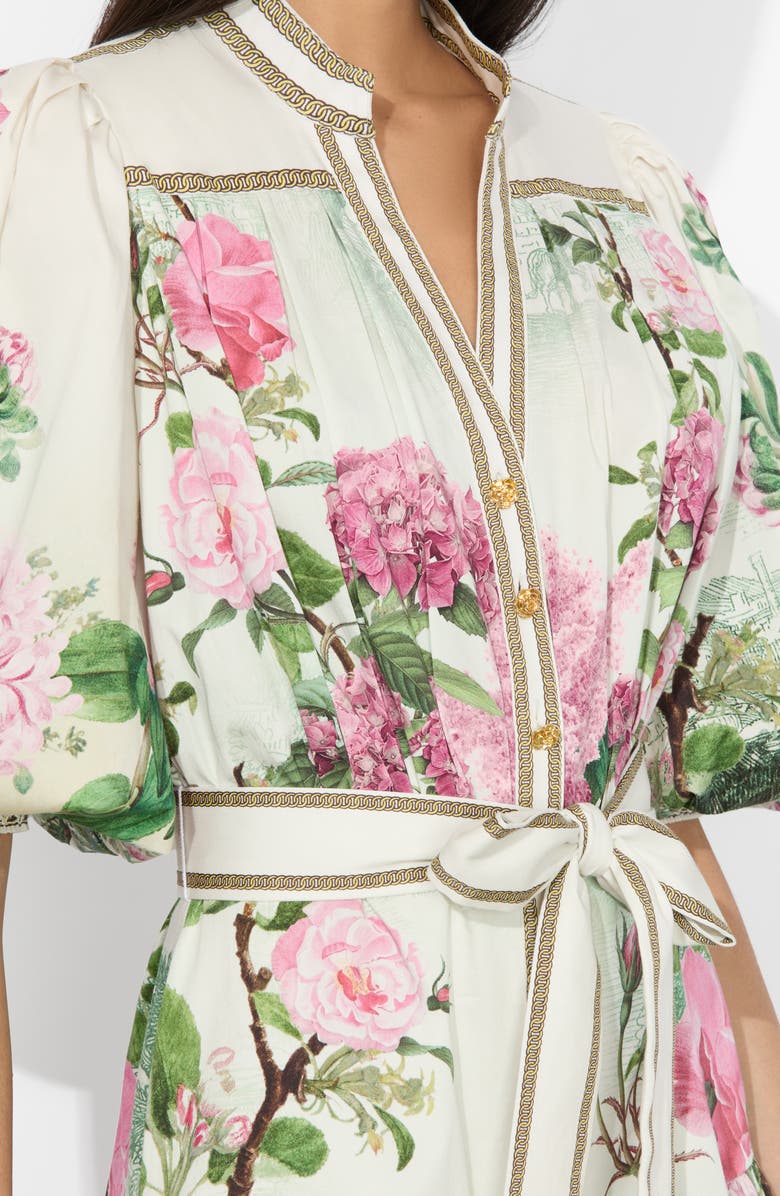 Alice + Olivia Cora Voluminous Tiered Mini Shirtdress, Alternate, color,