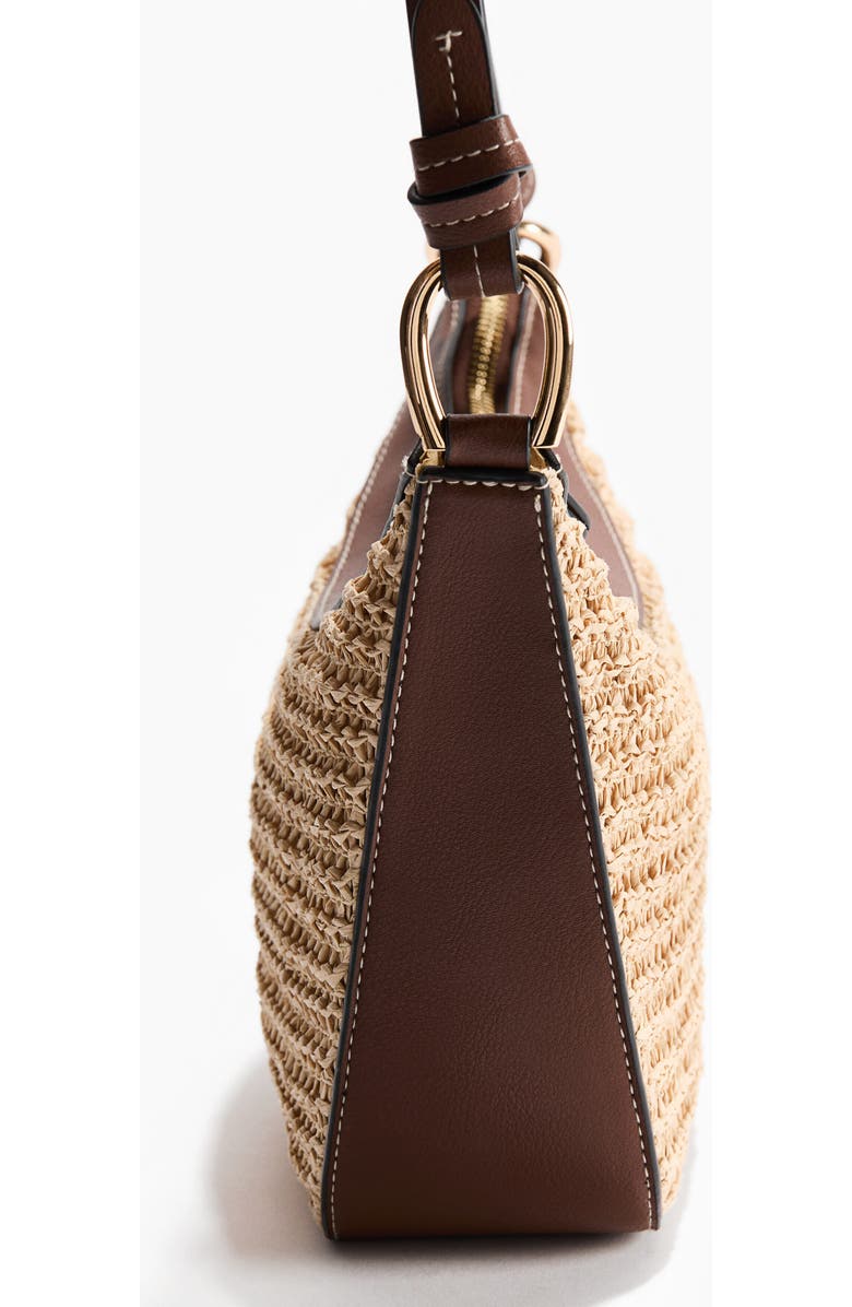 H&M Straw-detail Crossbody Bag, Alternate, color, Beige