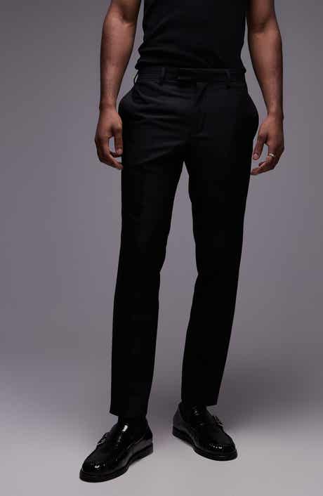 Skinny Fit Textured Dress Pants