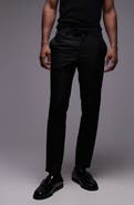 Topman Skinny Fit Textured Dress Pants