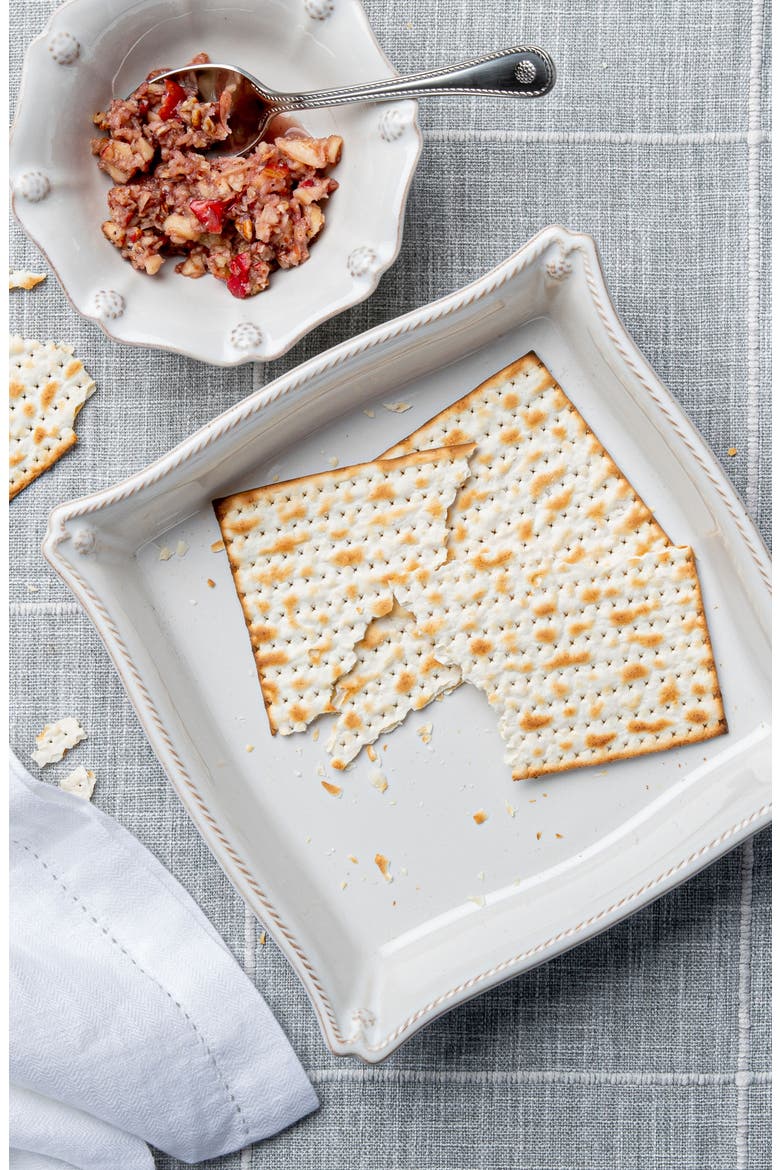 Berry & Thread Whitewash Ceramic Matzoh Plate, Alternate, color, WHITEWASH
