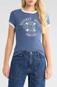 Re/Done '60 Slim Graphic Ringer T-Shirt