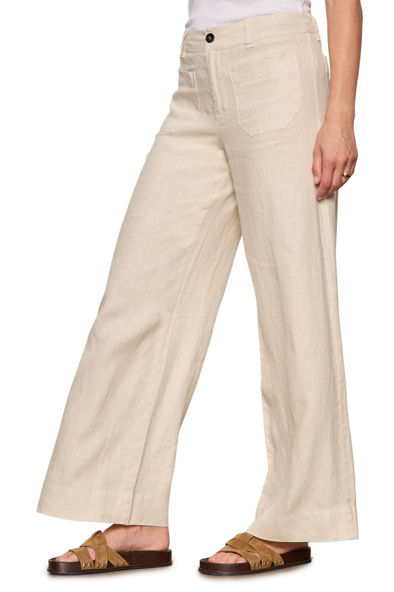 The Marine Linen Wide Leg Pants, Alternate, color, SUMMER SAN
