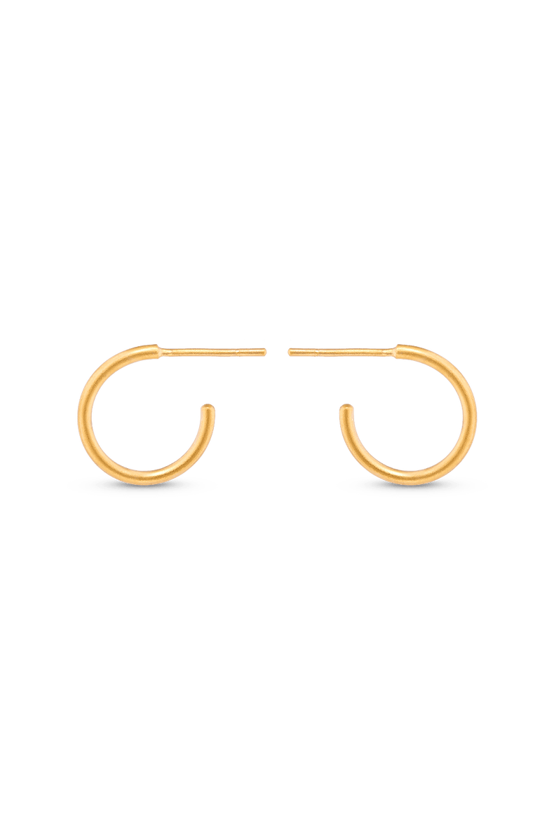 Mini Hoop Earrings, Alternate, color, Gold