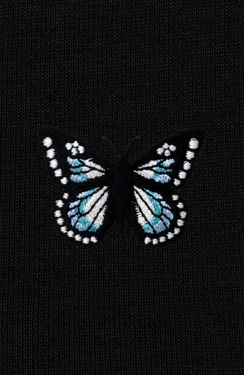 Dalix Womens Butterfly Jogger Sweatshort, Alternate, color, Black