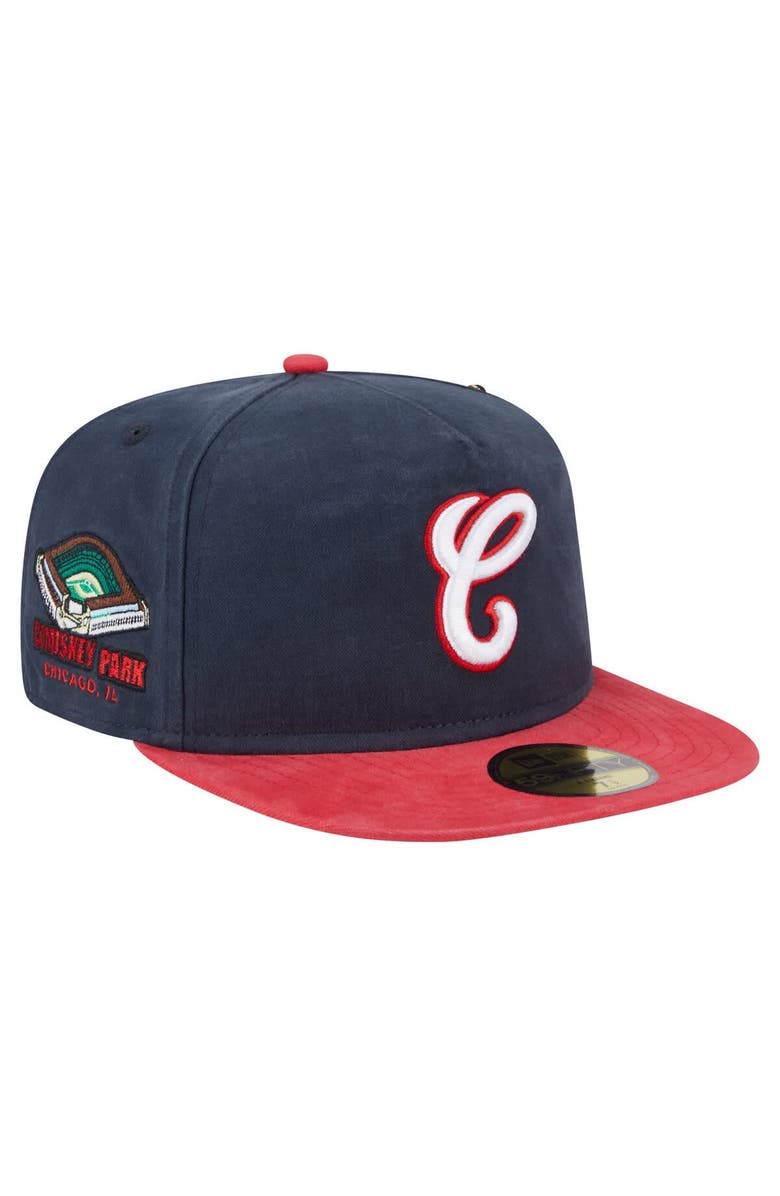 New Era Men's New Era  Navy Chicago White Sox Championship Side Flag A-Frame 59FIFTY Fitted Hat, Main, color, Navy