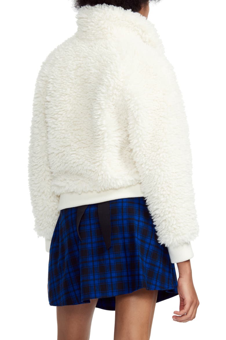 Faux Fur Jacket, Alternate, color, WHITE